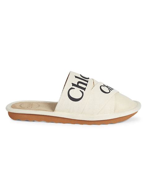 Shop Chloé Woody Suede Slippers .